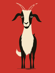 minimal ilustration of goat