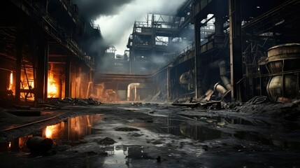 factory blast steel mill illustration metal furnace, sparks machinery, production industrial factory blast steel mill