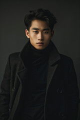 Obraz premium A handsome man in dark academic style