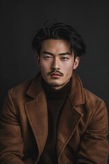 Obraz premium A handsome man in dark academic style