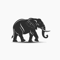 Obraz premium Silhouette Elephant Logo