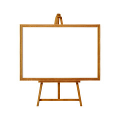 Blank whiteboard isolated on PNG transparent background