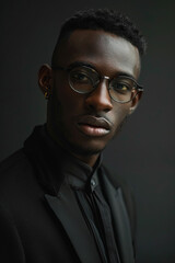 Fototapeta premium A handsome man in a dark academic style