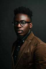 Obraz premium A handsome man in a dark academic style