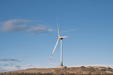 Wind Turbine in the blue sky