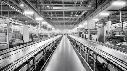 Fototapeta premium production conveyor automobile plant illustration assembly manufacturing, factory machinery, technology efficiency production conveyor automobile plant