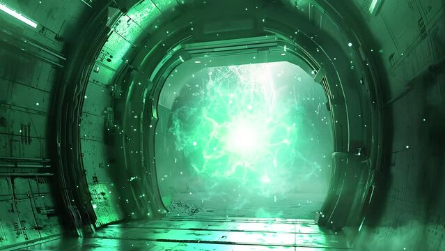 arctic research outpost encounter ancient alien. seamless looping overlay 4k virtual video animation background