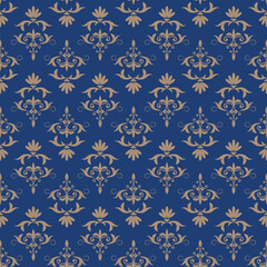 Damask seamless pattern. Vector ornament for wallpapers, textile, wrapping