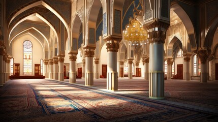 Fototapeta premium prayer religious mosque building illustration faith community, architecture dome, calligraphy quran prayer religious mosque building