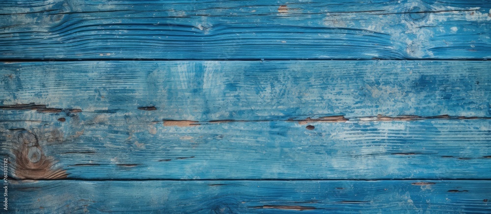 Sticker Soothing Blue Wood Texture Background to Enhance Design Projects and Crafts