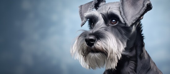 Mesmerizing Portrait of a Monochrome Dog with a Distinctive Black and White Face