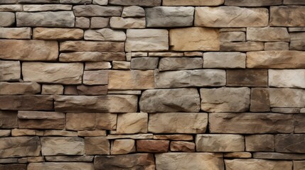 Earthen Fortification: a Rustic Stone Wall with Warm Brown and Tan Tones
