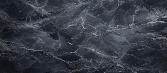 Elegant Black Marble Texture Background with Veins for Luxurious Designs
