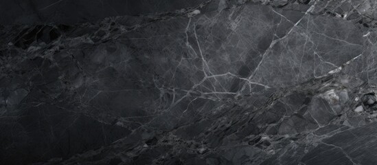 Elegant Black Marble Background with a Luxurious Dark Textured Surface