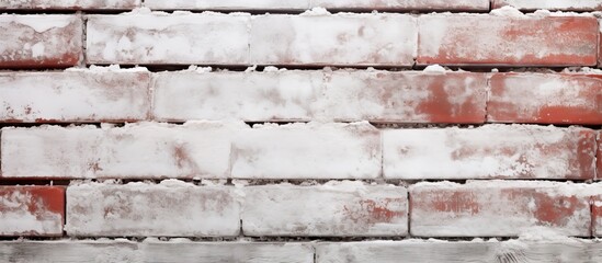 Vivid Red Brick Standing Out in the Center of a Rough Brick Wall Background
