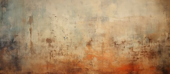 Fototapeta na wymiar Vivid Abstract Painting with Warm Brown and Orange Tones for Artistic Background Creation