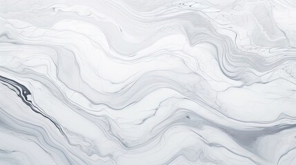 Elegant White Marble Background with Intricate Black Swirl Pattern for Luxurious Design Projects