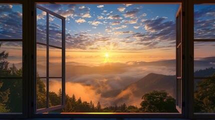 sunrise from window