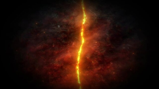 burning fire in the dark