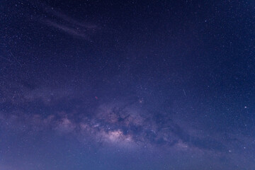Stargazing at Pu'u Kalepeamoa, Maunakea Visitor Information Station, Big Island, Hawaii. Starry night sky, Milky Way galaxy astrophotography.	