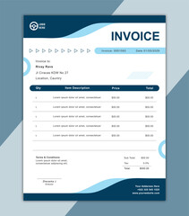 Flat business invoice design