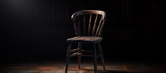 wooden chair, dim light 15