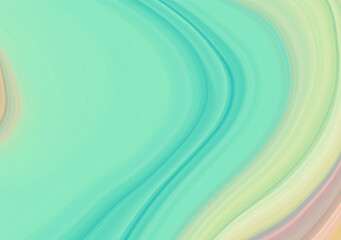 Curve Dynamic Fluid Liquid Wallpaper. Light Pastel Cold Color Colorful Swirl Gradient Mesh. generative AI