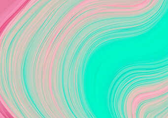 Curve Dynamic Fluid Liquid Wallpaper. Light Pastel Cold Color Colorful Swirl Gradient Mesh. generative AI