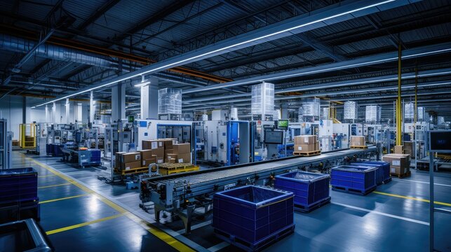 inventory technology warehouse building illustration management logistics, chain distribution, fulfillment efficiency inventory technology warehouse building