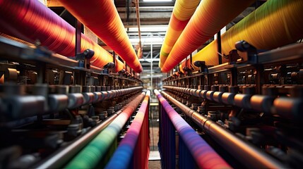denim cone textile mill illustration fabric industry, history manufacturing, carolina revolution denim cone textile mill - obrazy, fototapety, plakaty