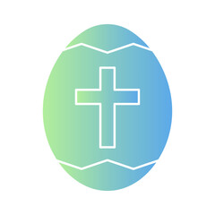 Easter Egg Flat Gradient Style