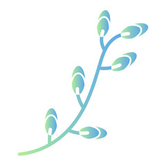 Leaves Flat Gradient Style