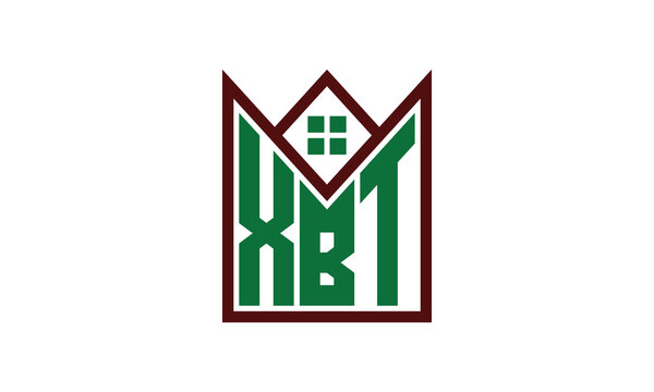 XBT initial letter real estate builders logo design vector. construction, housing, home marker, property, building, apartment, flat, compartment, business, corporate, house rent, rental, commercial