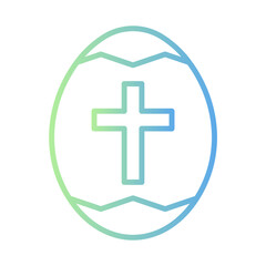 Easter Egg Gradient Linear Style