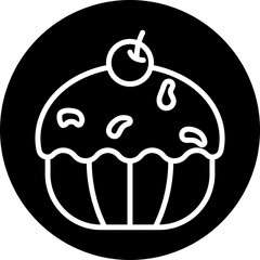 Cupcake Block Black Style