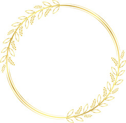 Gold Circle Images, Gold Simple Circle Frame, Gold Circle Border