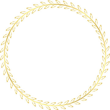 Gold Circle Images, Gold Simple Circle Frame, Gold Circle Border