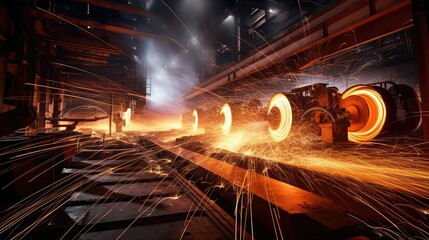 industry mill steel mill illustration manufacturing machinery, factory fabrication, construction processing industry mill steel mill - obrazy, fototapety, plakaty
