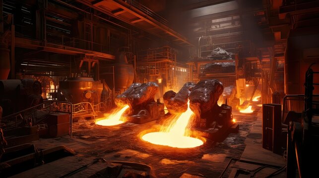 equipment machine steel mill illustration automation fabrication, metal processing, ry factory equipment machine steel mill