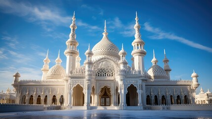 Obraz premium architecture monument mosque building illustration historic landmark, structure dome, prayer worship architecture monument mosque building