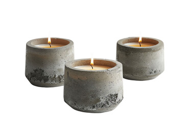 burning candle on a white background