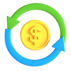 Obraz premium return 3D Illustration