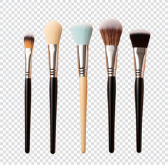 set of make up brushes