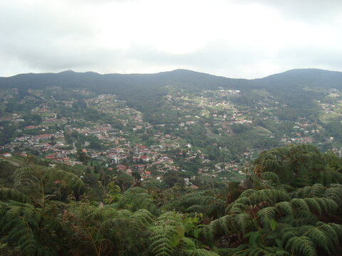 Vista del centro de la ciudad Colonia Tovar, Aragua, Venezuela.