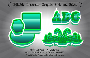 Editable Illustrator Graphic Style and Effects