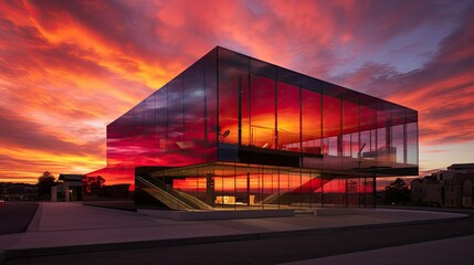 Obraz premium exhibits sky museum building illustration architecture astronomy, artifacts innovation, technology exploration exhibits sky museum building