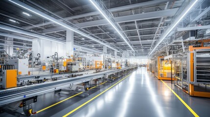 Fototapeta premium assembly industrial factory building illustration construction engineering, fabrication welding, robotics maintenance assembly industrial factory building