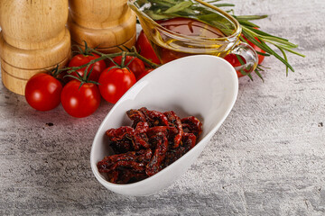 Homemade dry tomatoes with oil