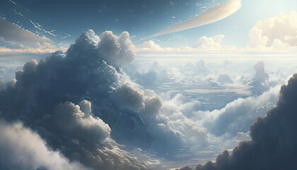 Above the clouds - obrazy, fototapety, plakaty