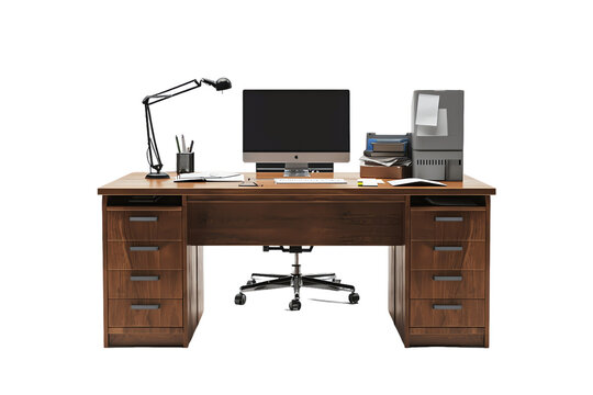 office desk with computer